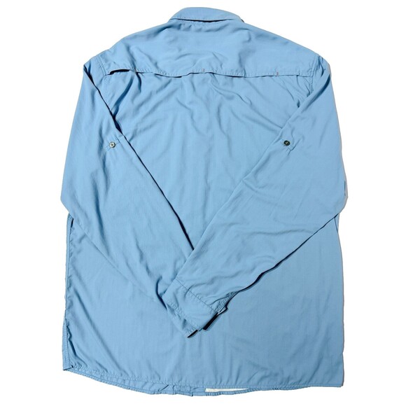 Orvis Men’s Long Sleeve Vented Fishing Camp Shirt Blue Polyamide Size L (A7) - Picture 3 of 12